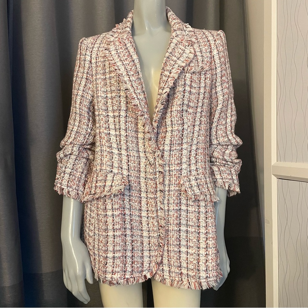 Cinq à Sept Multicolor Tweed Blazer